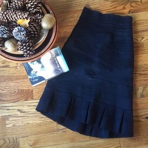 NWT Anthropologie Flounce Ponte Pencil Skirt